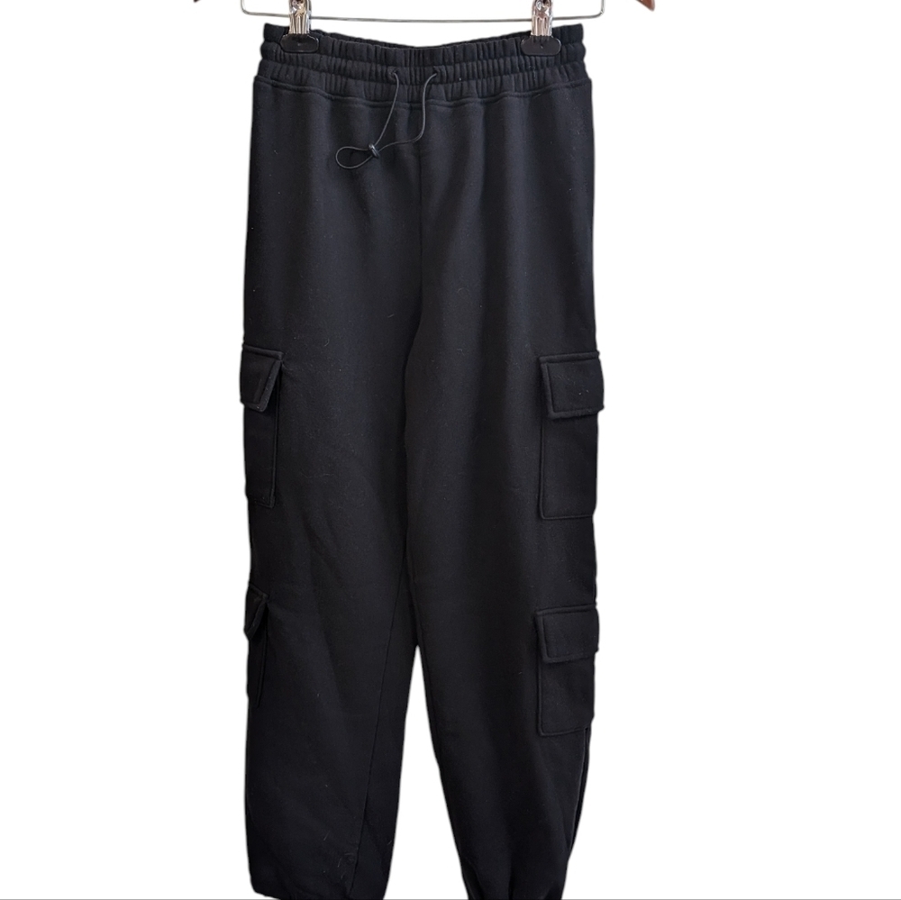 No Boundaries Black Cargo Jogger Sweatpants Size Extra Small